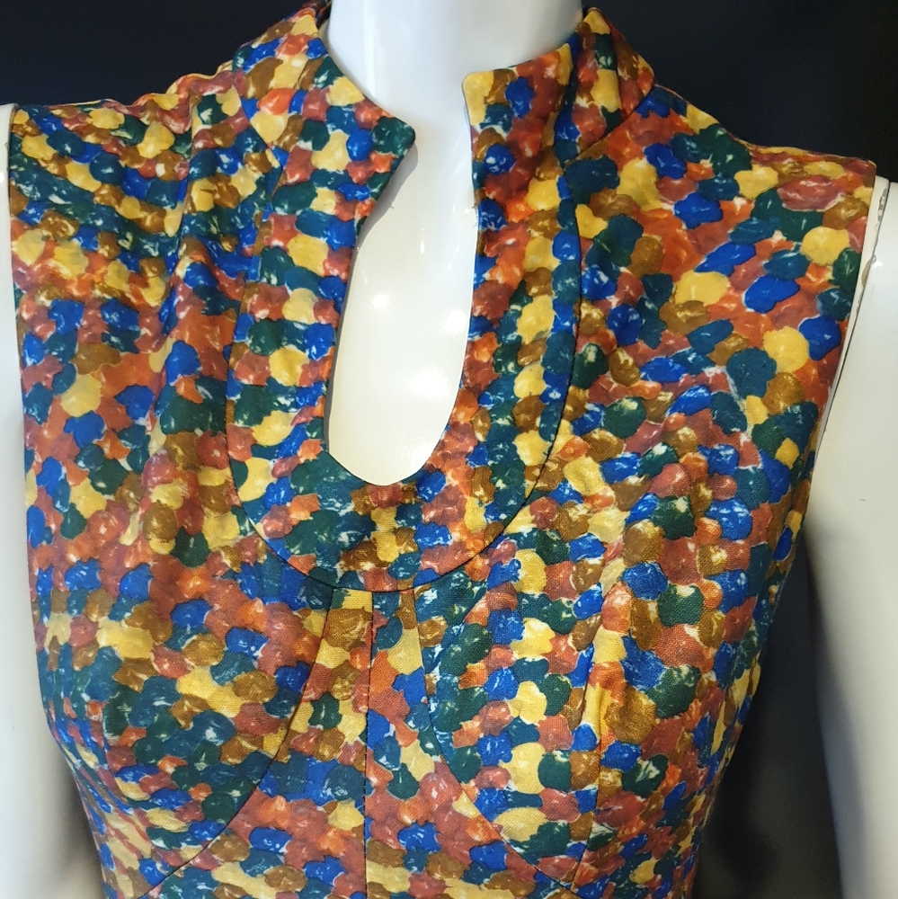 LESLIE FAY - Vintage 1970s Open Halter Neck maxi dress, Size AU S/M - Picture 2 of 9